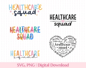 Healthcare Squad, Healthcare Worker SVG and PNG, Health Care PNG Sublimation - Health Care Worker Gifts