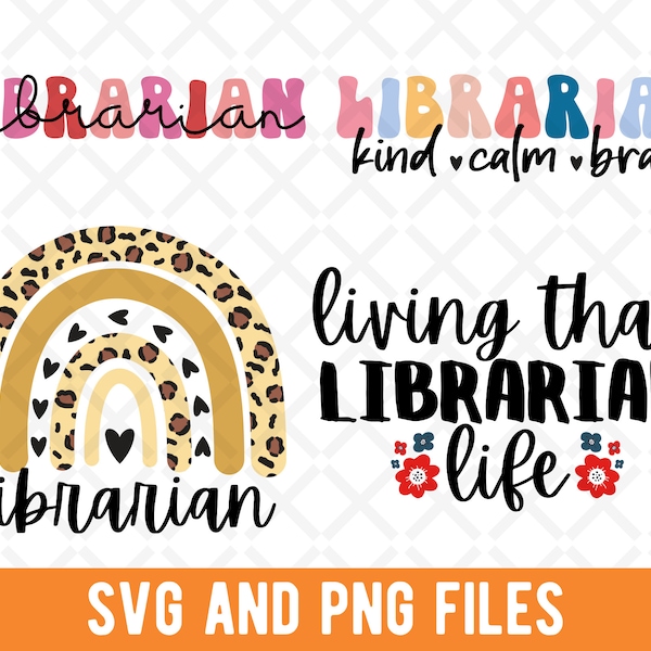 Librarian SVG, Librarian PNG, Library, Future Librarian, sublimation PNG file, Cute Librarian Practitioner, Rainbow Leopard Pattern