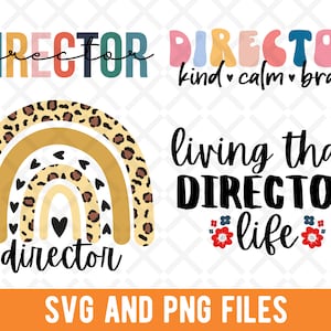 Director SVG, Director PNG, School Director, School Staff Appreciation Gift, Director Squad, Assistant Director, Leopard Pattern