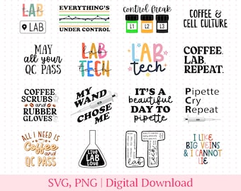 Lab Tech SVG and PNG files. Perfect for Lab Week celebrations!