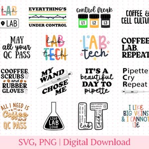 Lab Tech SVG and PNG files. Perfect for Lab Week celebrations!