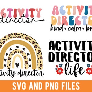 Activity Director SVG, Activity Director PNG, Activities Director, Cute Activity Director Gift, Activity Squad, Leopard Pattern