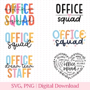 Office Squad SVG, Office Squad PNG, Office Staff Appreciation Gift, For Office Squad, Sublimation PNG File, Office Team, Coworker