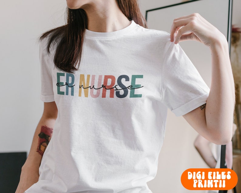 Colorful design fitting for emergency nurses out there.
It can also be given as a birthday gift to your ER nurse practitioners.
This design is also best fitting for National Emergency Nurses Day (October 12) & International Nurses Day (12 May)