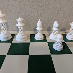 Spiral Chess Set STL Archivos imagen 2