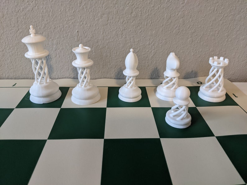 Spiral Chess Set STL Archivos imagen 2