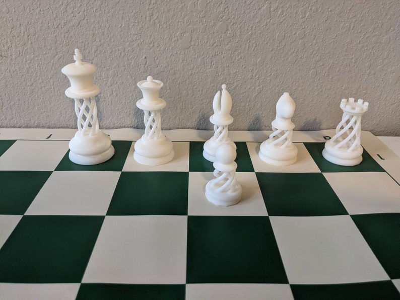 Spiral Chess Set STL Archivos imagen 3