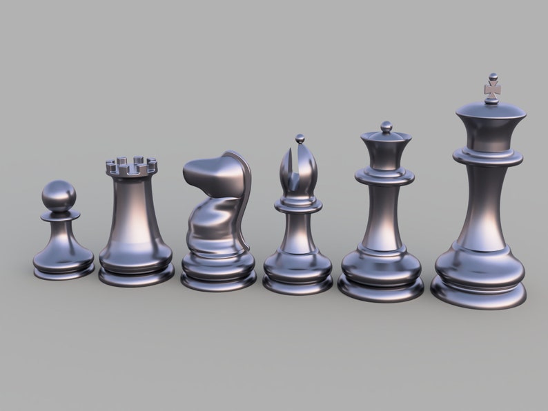Standard Chess Set STL Files Etsy