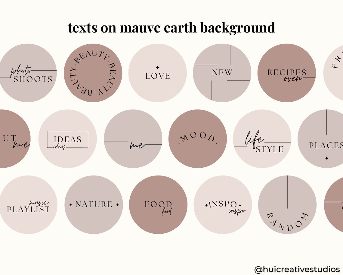 40 Mauve Earth Instagram Highlight Covers Canva Esthetician - Etsy