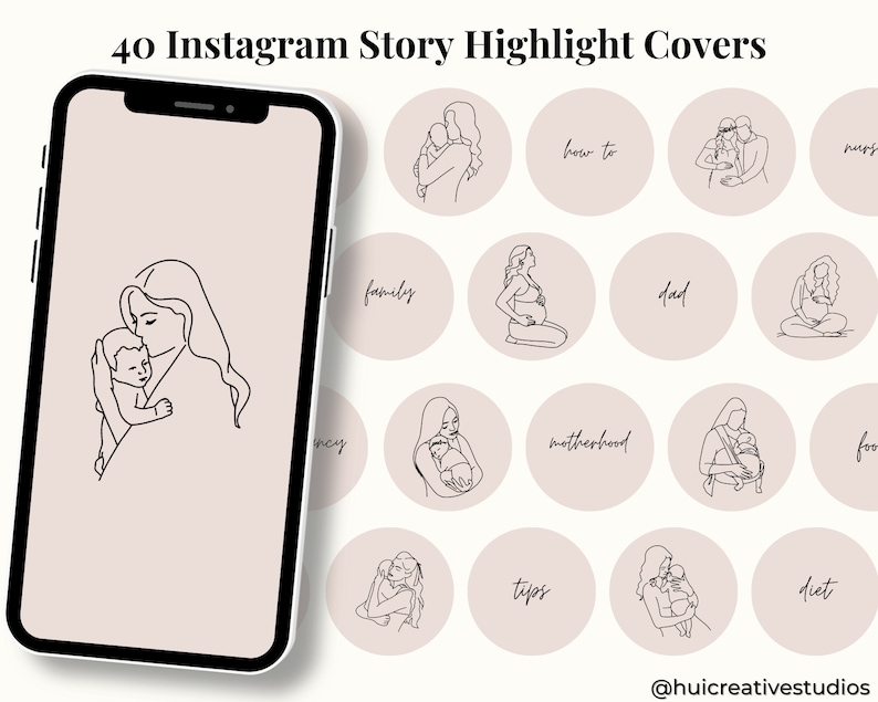 40 Motherhood Instagram Highlight Covers, Mom Life Instagram Highlights ...