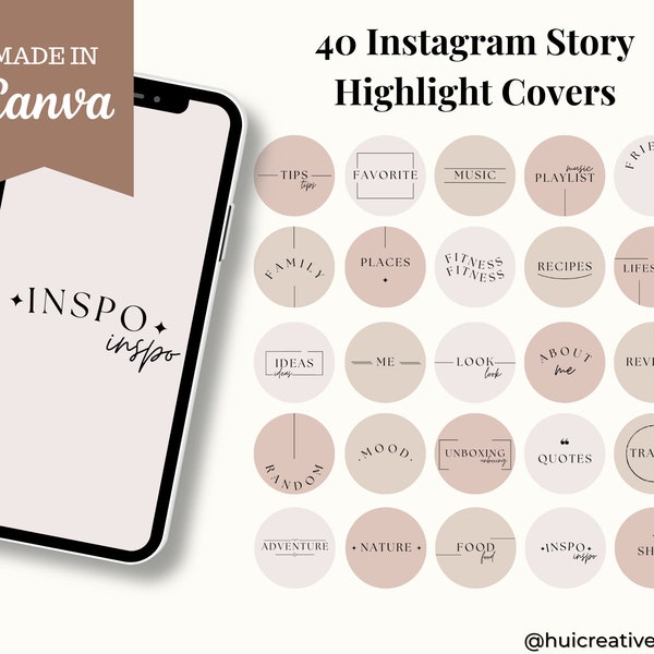 40 Boho Minimal Instagram Highlight Covers Canva, Esthetician Instagram Highlight Icons, Text Instagram Story Covers, Word Instagram Icon