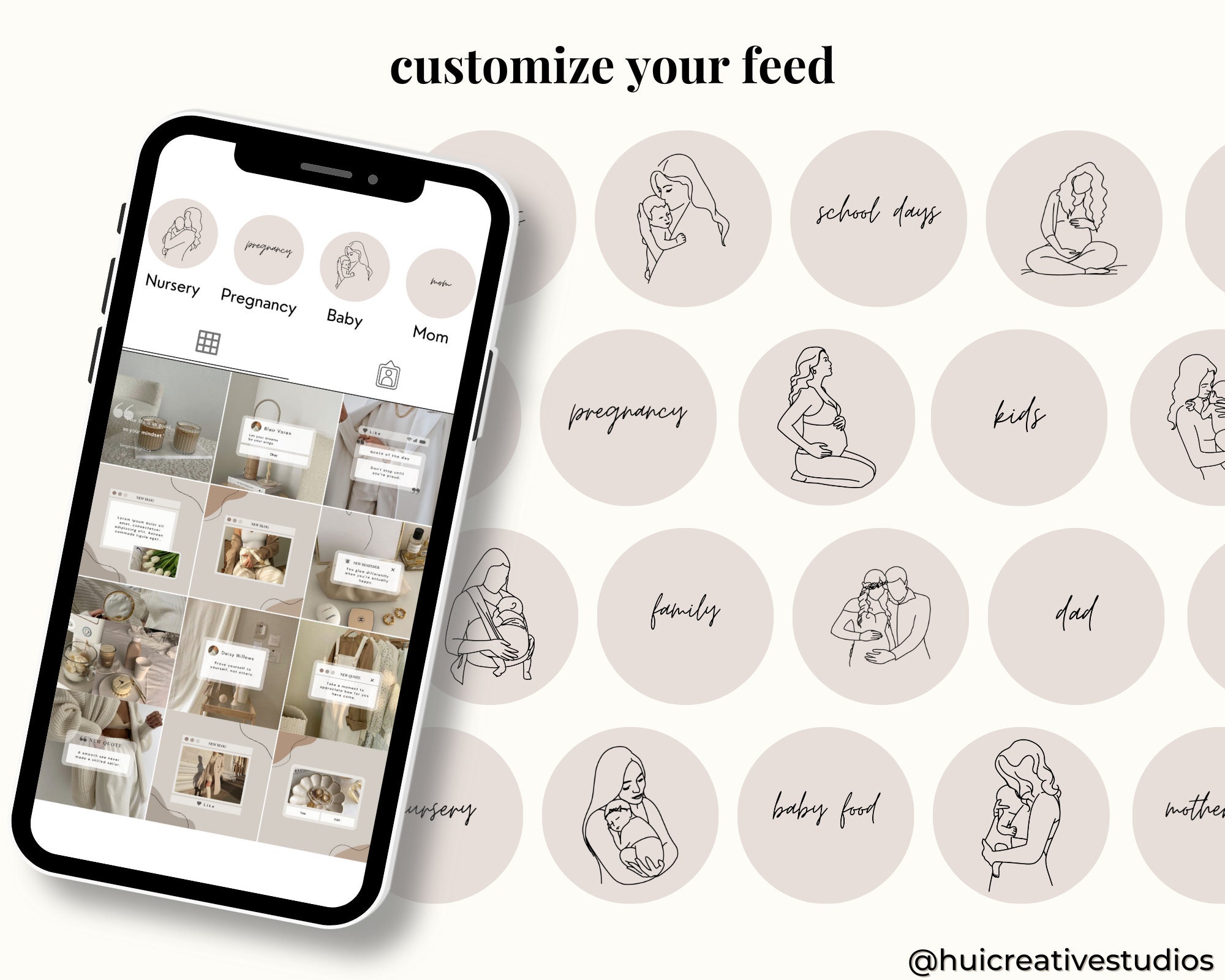 40 Motherhood Instagram Highlight Covers Mom Life Instagram - Etsy