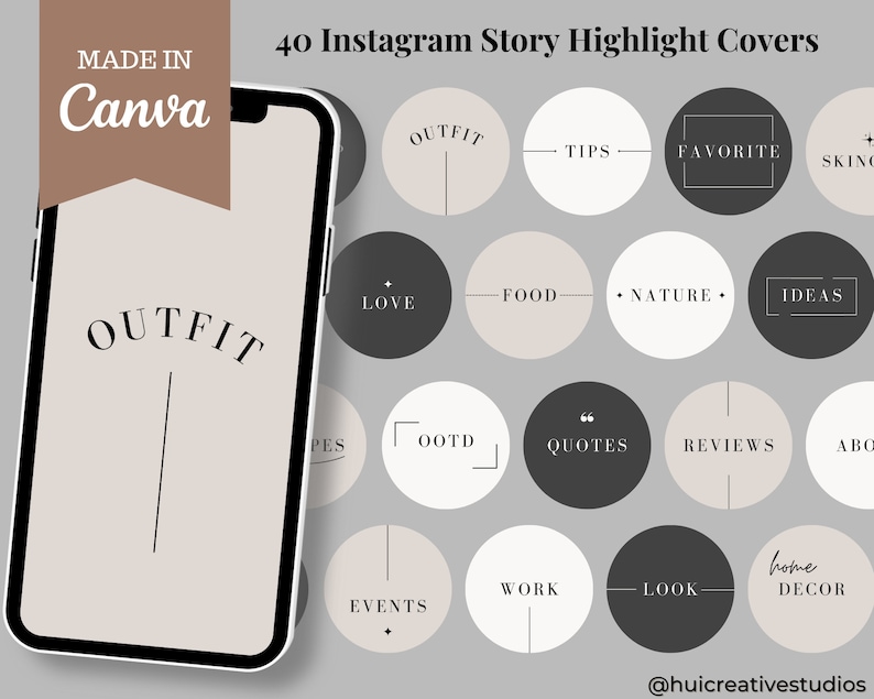 40 Neutral Minimal Instagram Highlight Covers Canva, Esthetician ...