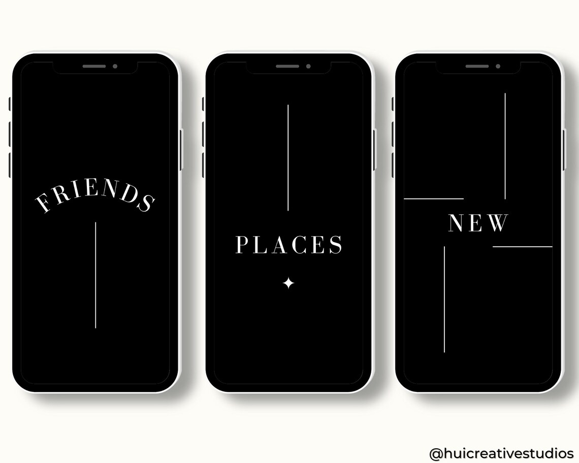 40 Black Instagram Highlight Covers, Minimalist Stories Covers, Black