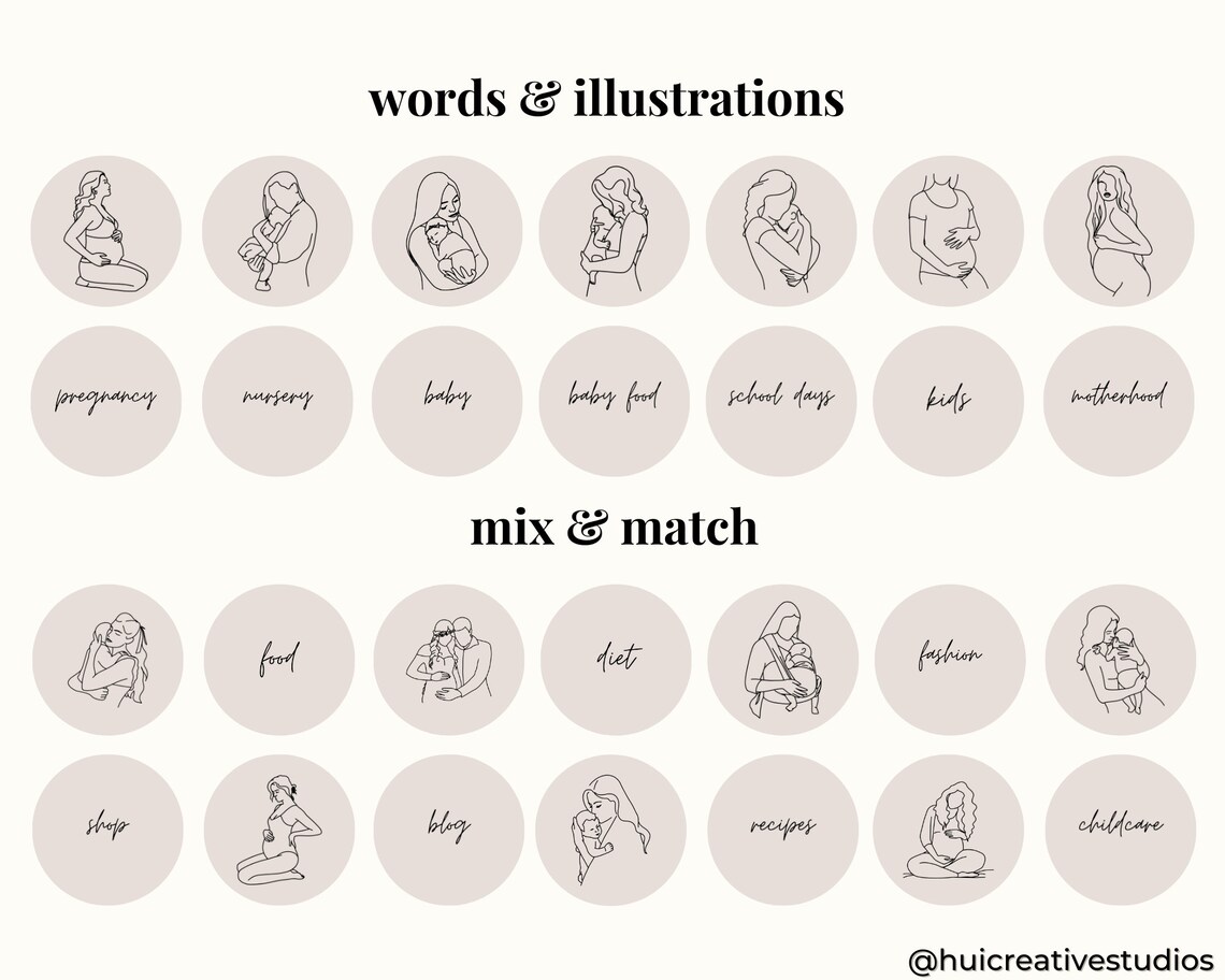 40 Motherhood Instagram Highlight Covers Mom Life Instagram - Etsy