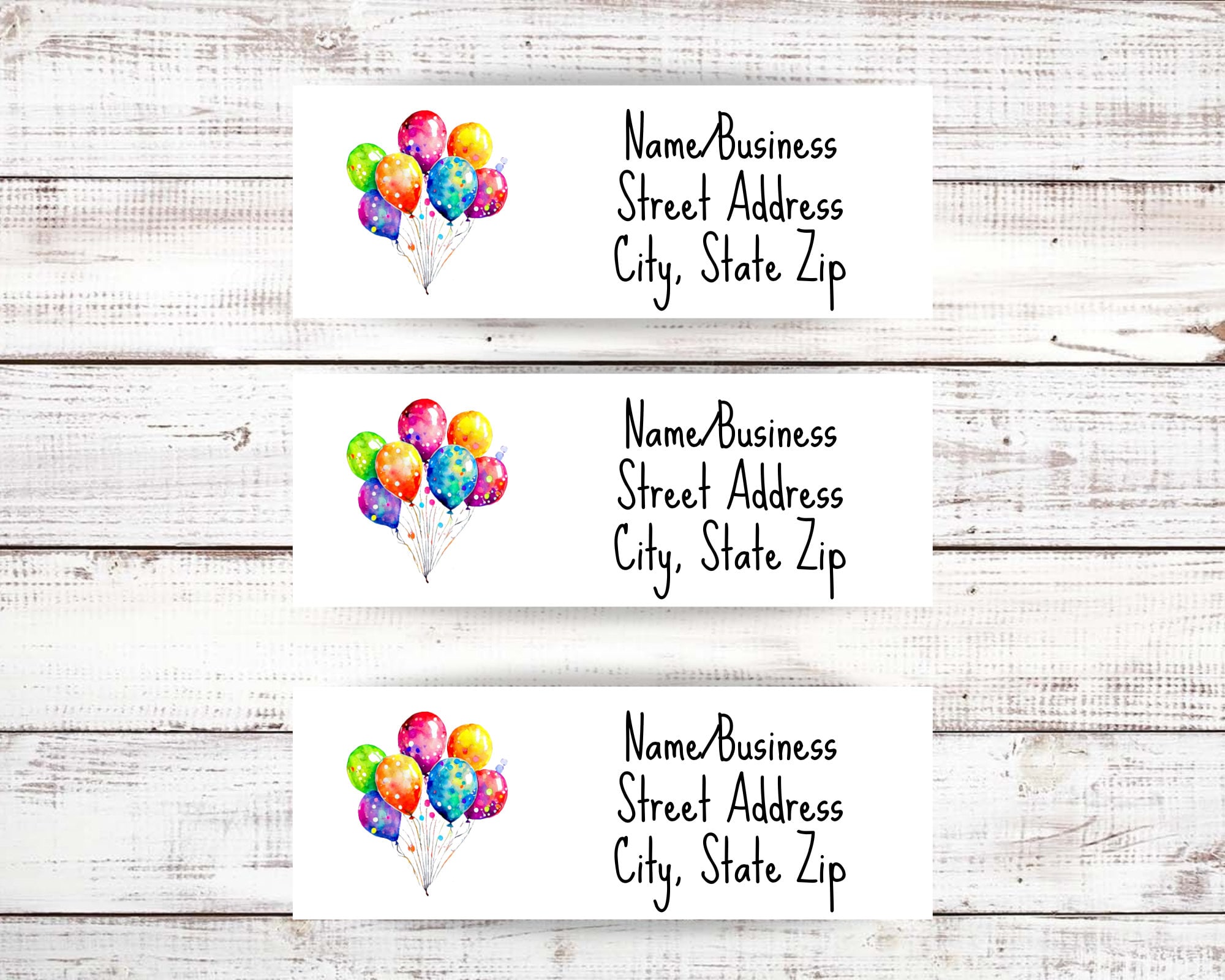 Friends Address Labels Balloon Address Label, Personalized Return Address Labels for Birthday ...