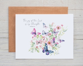 Christian Note Cards with Envelopes, Inspirational Cards for Women, Sympathy Card, Encouragement Card for Friend, Scripture Note Cards