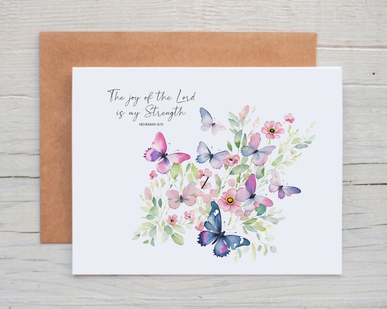 Christian Note Cards with Envelopes, Inspirational Cards for Women, Sympathy Card, Encouragement Card for Friend, Scripture Note Cards image 1