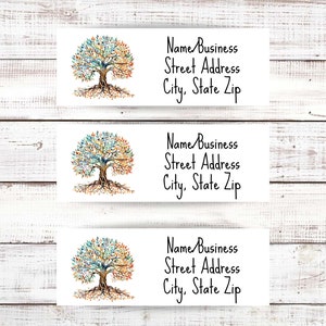 Tree Address Label, Personalized Return Address Labels for Envelope, Custom Mailing Labels, Address Stickers, New Home Gift for Friend