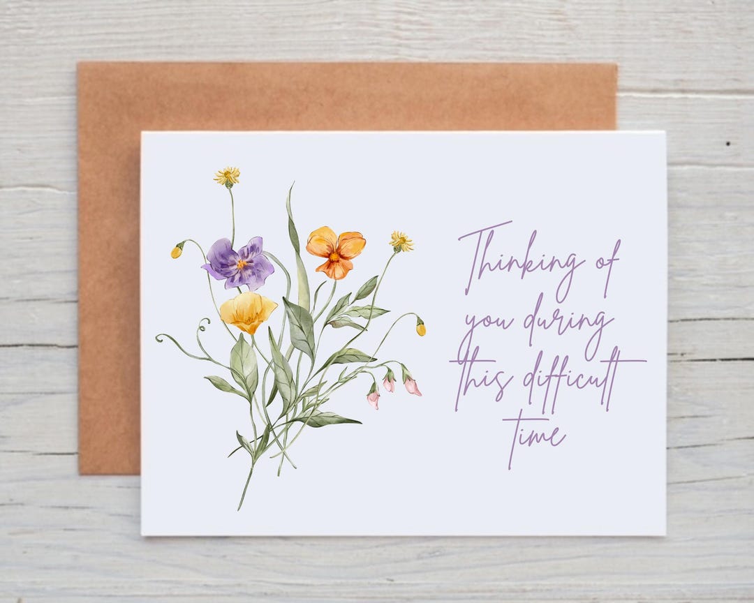 Floral Sympathy Cards, Bereavement Cards, Thinking of You Cards With ...