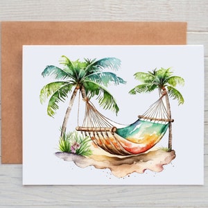 Beach Note Cards with Envelopes, Beach Card Pack, Summer Stationery, Beach Themed Gifts, All Occasion Greeting Cards, Blank Note Cards