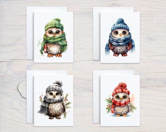 Cute Sleeping Owl Christmas Card | Jess A Little Creative - View #10