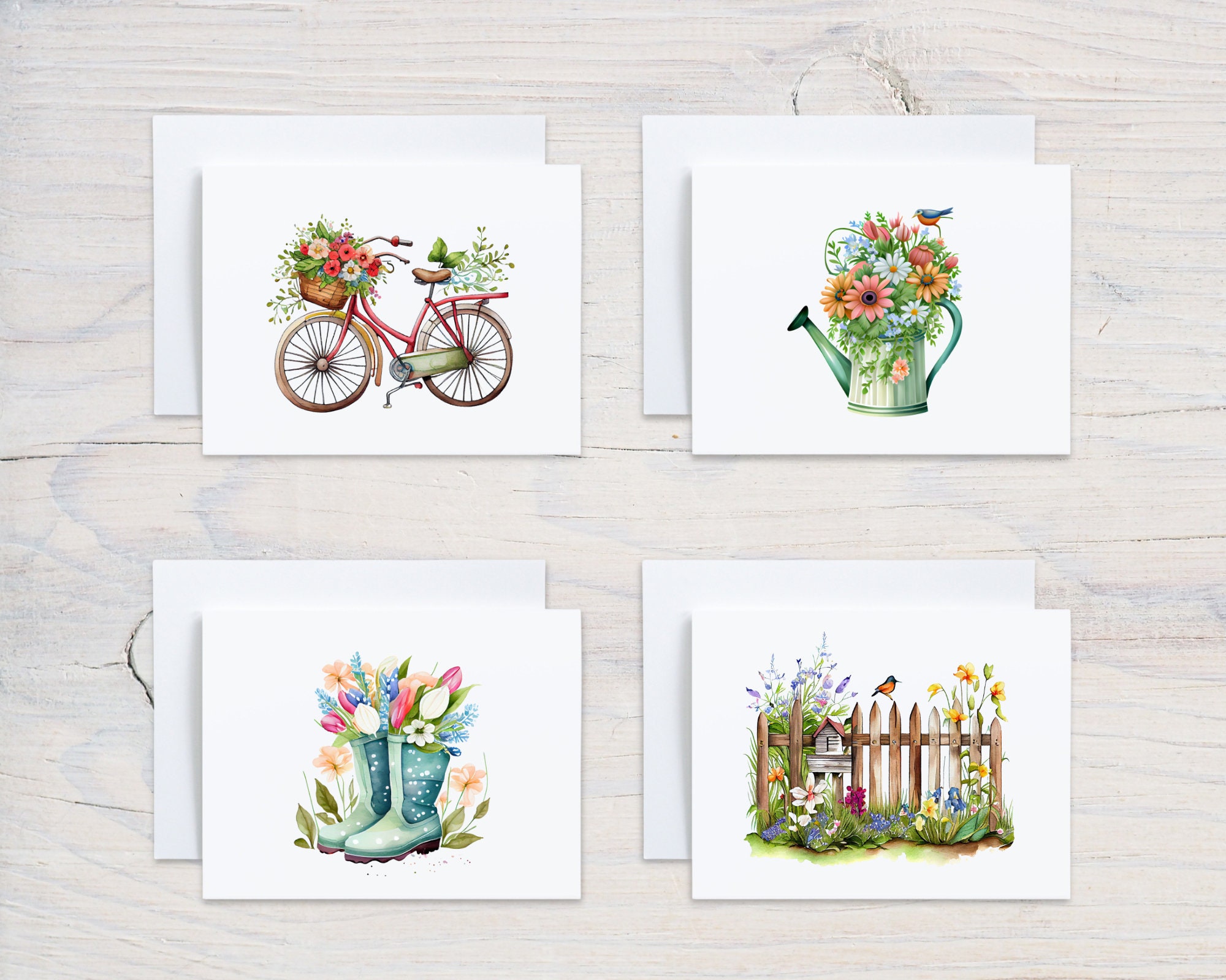 Spring Garden Note Cards, Variety Card Pack, Assortment Greeting Cards ...