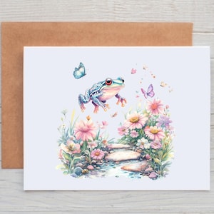 Frog Note Cards, Frog Stationery, Frog Gifts for Friend, Frog Greeting Cards, Amphibian Note Cards, Nature Note Cards, Frog Lover Gift