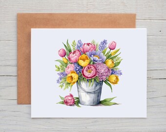 Floral Cards Pack, Floral Note Cards for Women, Botanical Cards with Envelopes, Wildflower Card Set, All Occasion Greeting Cards