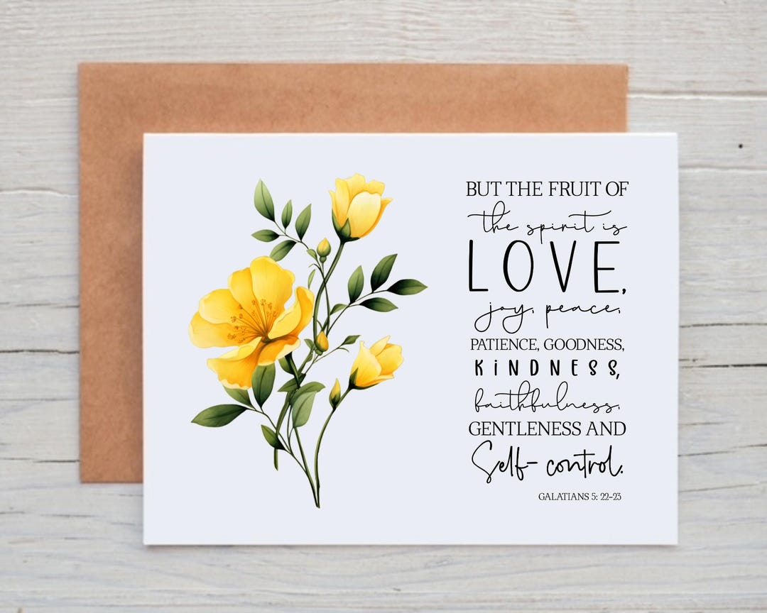 Fruit of the Spirit Note Cards, Galatians 5: 22-23 Card Pack, Christian ...