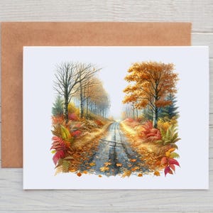 Fall Landscape Note Cards with Envelopes, Fall Card Pack, Fall Stationery, Autumn Greeting Cards
