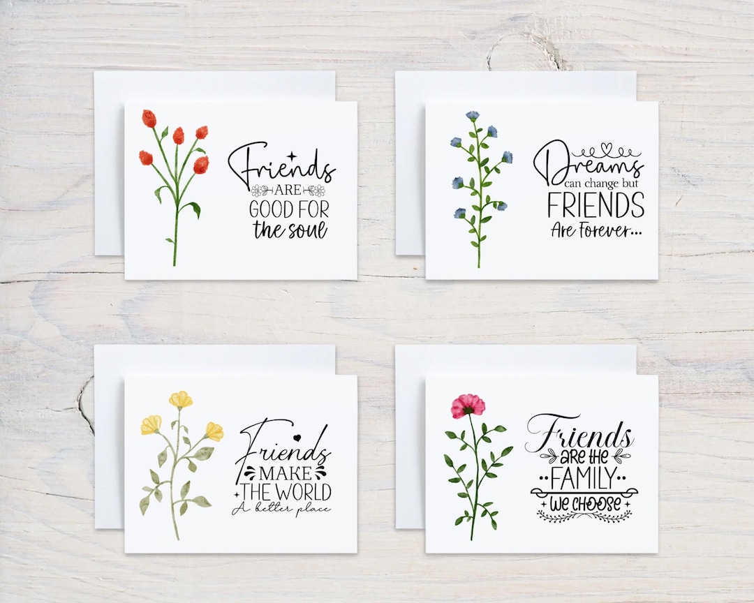 Notes For Friendship Friendship Note Cards for Women, Friendship Stationery, Variety Card ...