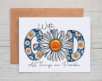 Christian Greeting Card, Bible Verse Stationery, Scripture Note Cards, Blank Cards with Envelopes, Birthday Gift for Christian Woman,