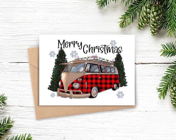 Camper Christmas Cards Holiday Card Set Christmas Card Set - Etsy