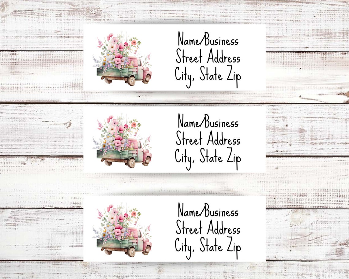 Spring Address Labels, Personalized Return Address Labels for Envelope ...