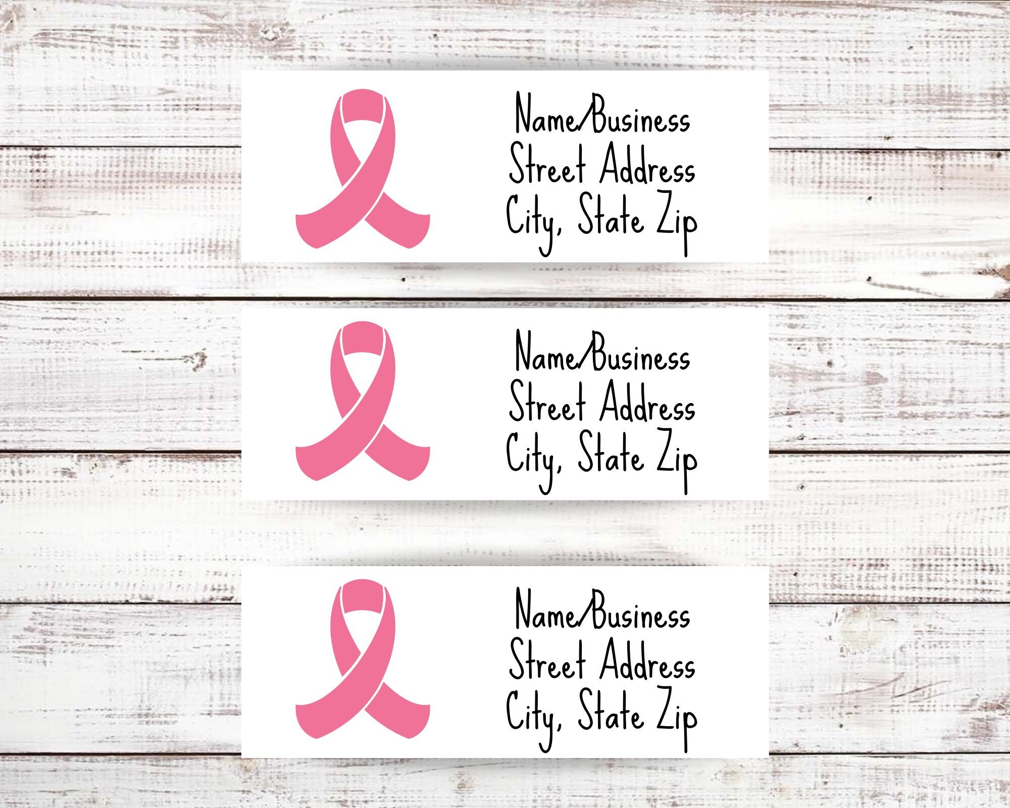 Breast Cancer Awareness Return Address Labels, Personalized Address Labels, Envelope Labels, Custom Labels, Return Label Sticker