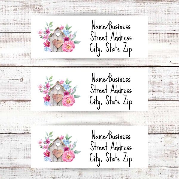 Birdhouse Return Address Labels - Etsy