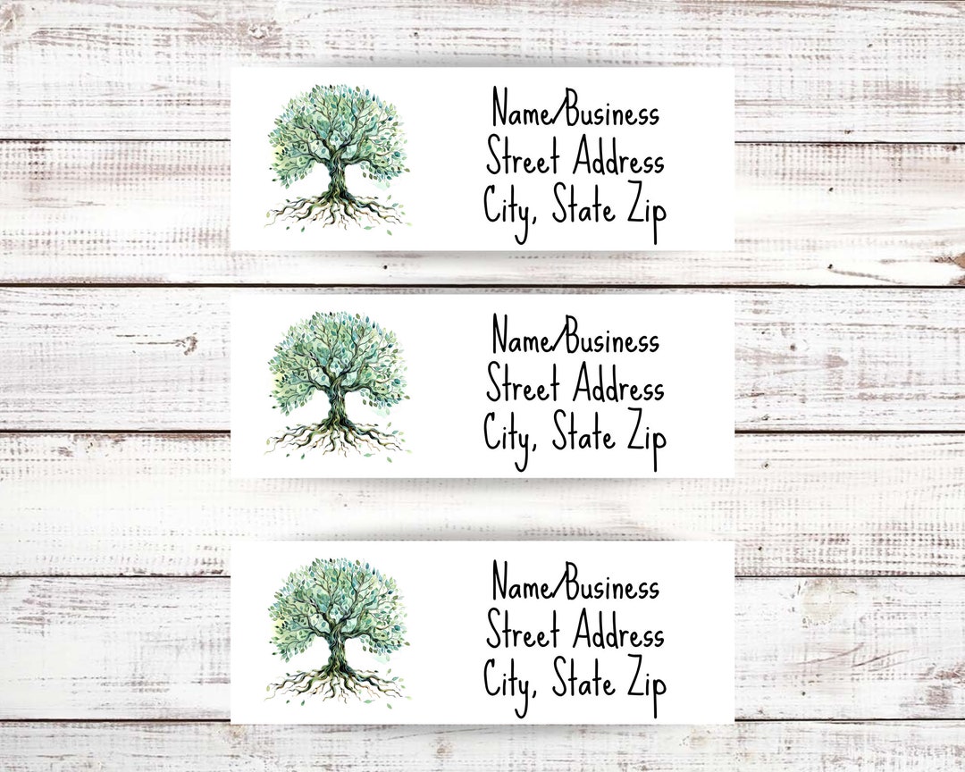 Tree of Life Address Label, Personalized Return Address Labels for ...