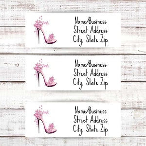 High Heel Shoe Return Address Labels, Personalized Address Labels, Envelope Labels, Stilettos Return Labels, Return Mailing Sticker