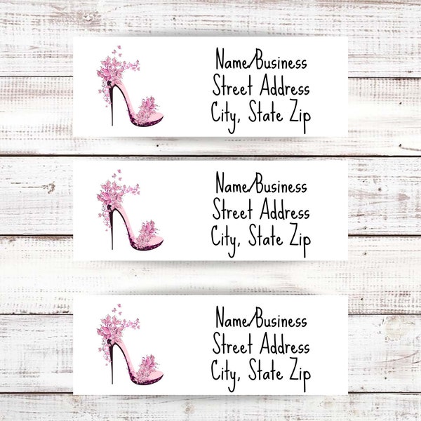 High Heel Shoe Return Address Labels, Personalized Address Labels, Envelope Labels, Stilettos Return Labels, Return Mailing Sticker