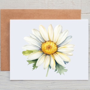 Daisy Note Cards with Envelopes, Floral Stationery for Women, Daisy Thank You Cards for Bridal Shower, Floral Card Pack, Daisy Gifts for Her