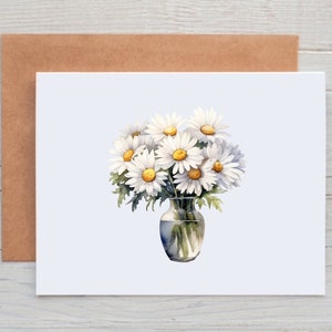Daisy Note Cards with Envelopes, Floral Stationery for Women, Daisy Thank You Cards for Bridal Shower, Floral Card Pack, Daisy Gifts for Her