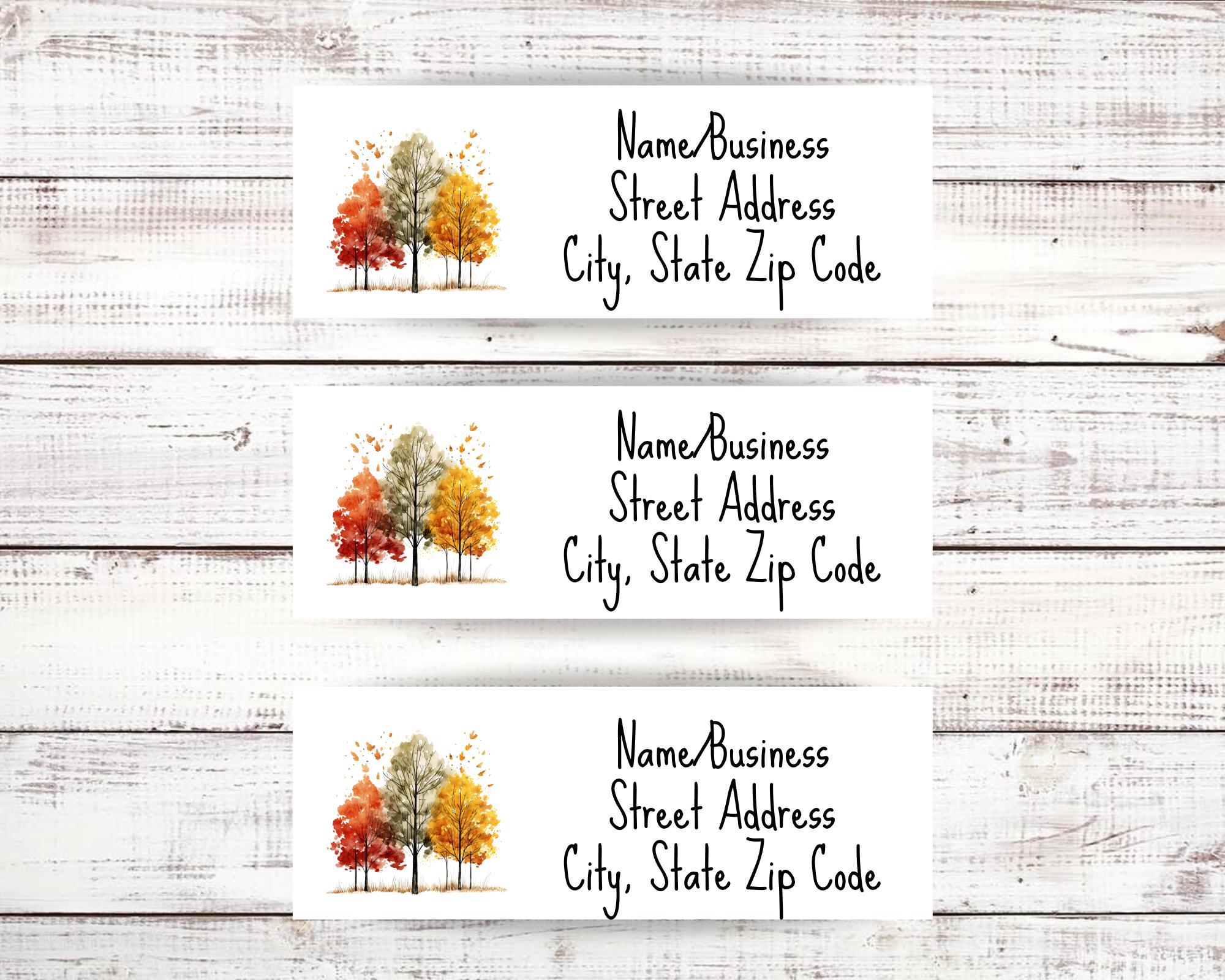 Fall Tree Address Labels, Fall Address Labels, Personalized Return ...
