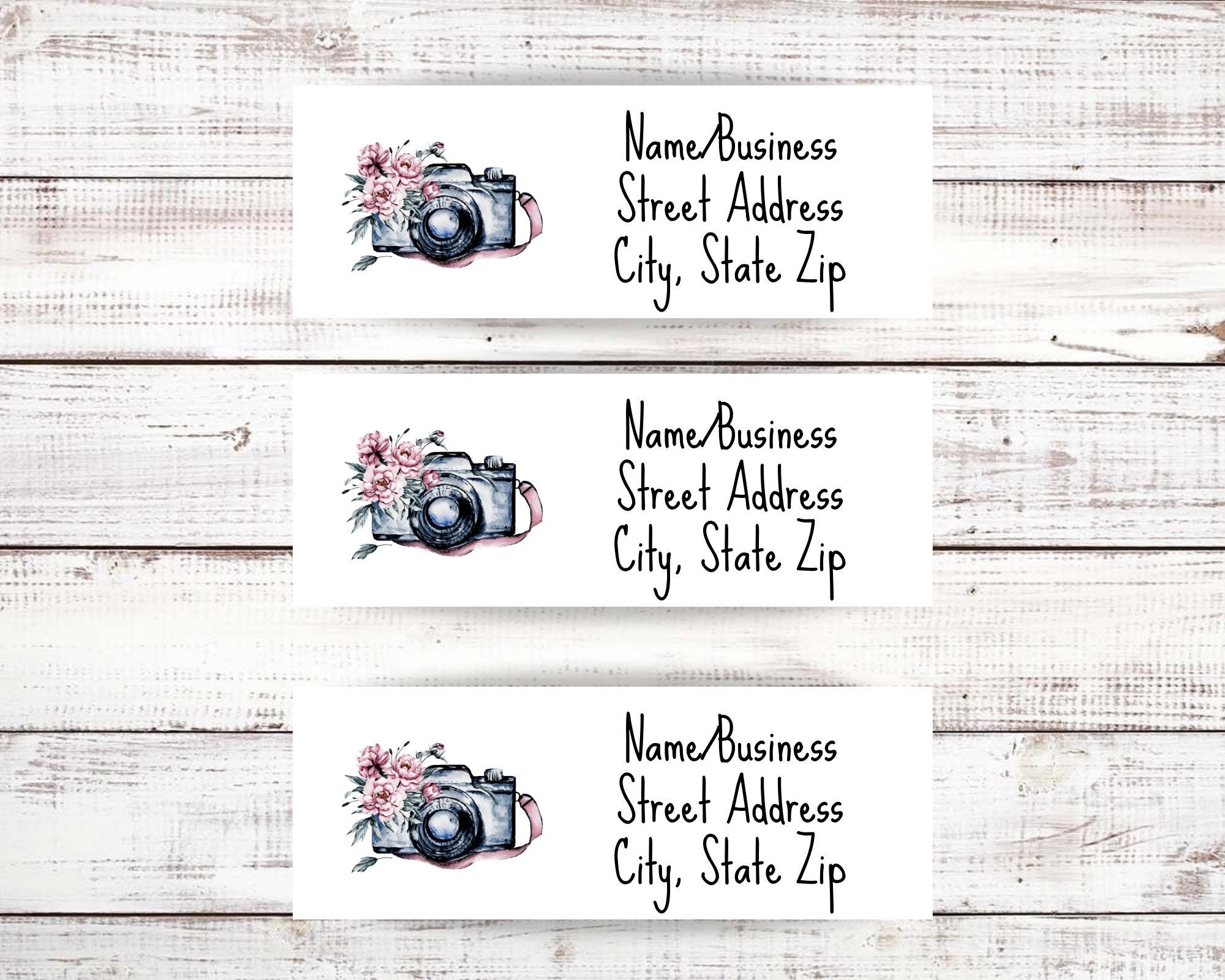Camera Return Address Labels, Personalized Address Labels, Envelope Labels, Custom Address Labels, Return Label Sticker, Photographer Labels