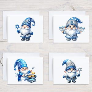 Hanukkah Note Cards, Hanukkah Greeting Cards, Assorted Hanukkah Cards, Hanukkah Card Variety Pack, Hanukkah Gnome Card Set