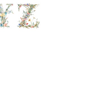 Pu&ograve; includere: Le lettere Y ed E sono formate da illustrazioni di fiori e vegetazione ad acquerello.
