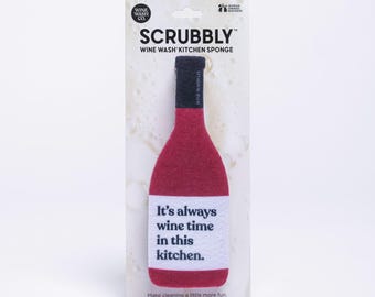 Wine Bottle Kitchen Sponge: Scrubbly™ Wine Lover Gift