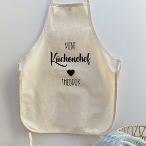 Mini kitchen helper apron with name | Children's apron with name