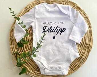 Hello, I'm ... Body | baby shoot | outfit with name | Long or short sleeve