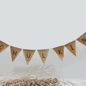 School child pennant chain made of jute | Enrollment | Decoration enrollment party